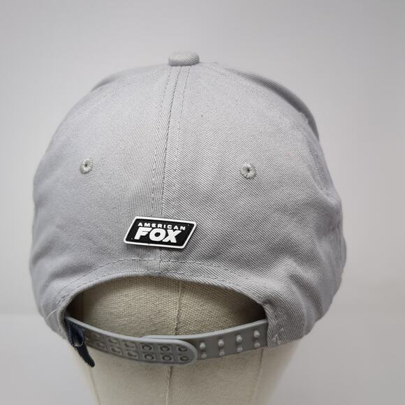 American Fox Snapback Cap Gray One Size Adjustable Embroidered 6 Panel - Picture 6 of 9